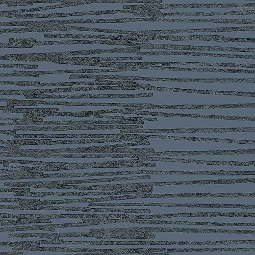 RoomMates RMK12222PL Nikki Chu Navy Blue and Metallic Silver Burundi Thatch - Image 6