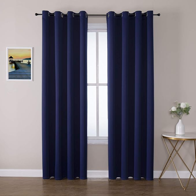 ChrisDowa Blackout Curtains 90 Inches Long 2 Panels Set by ChrisDowa