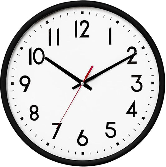 HZDHCLH Wall Clock Black, Silent Wall Clocks Battery Operated 8 Inch Modern Non by HZDHCLH