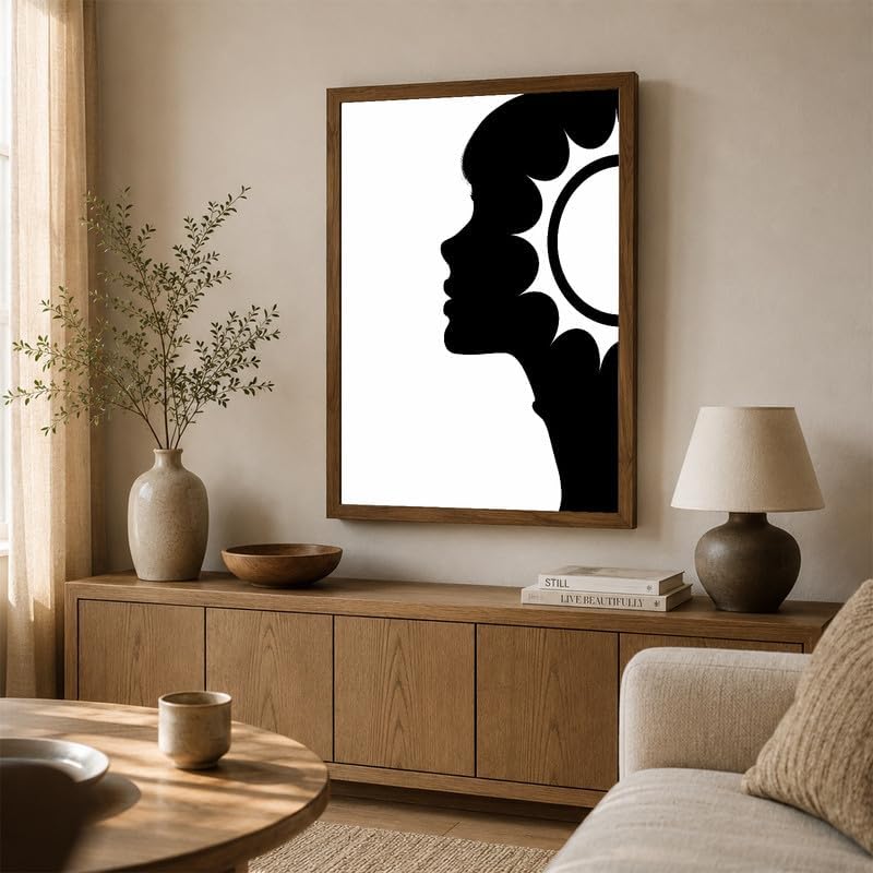 InkFlow Posters Abstract Face Silhouette Canvas Poster - Image 4