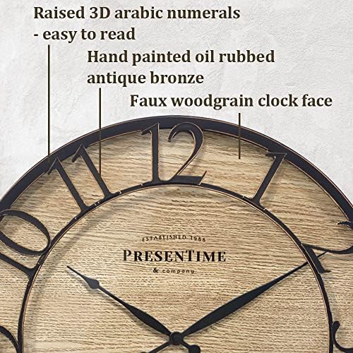Presentime 21" Farmhouse Series Wall Clock - Image 3