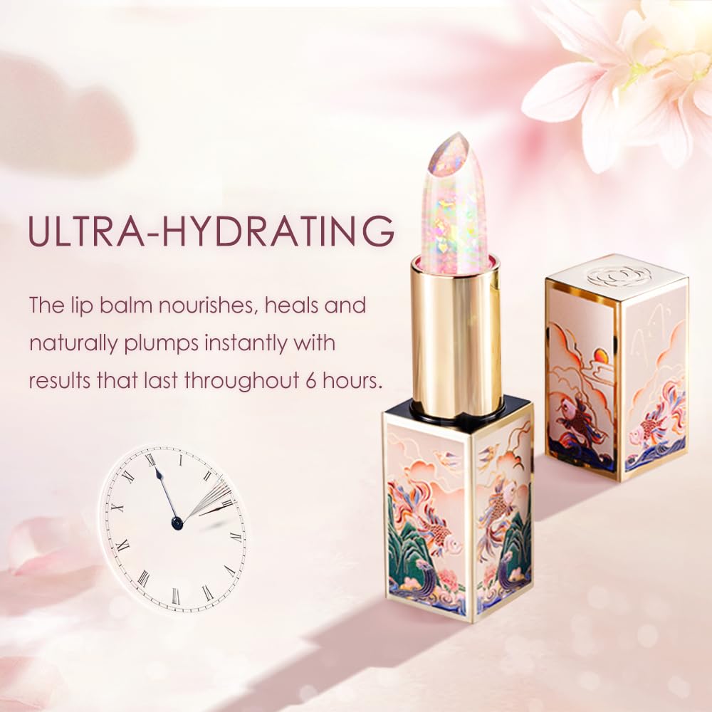 CATKIN Lip Balm Tinted Color Changing Lipstick Ultra Hydrating Lip Moistrurizer Lip Care with Vitamin E Nourishing For Cracked & Dry Lips 0.12 oz C04 Rainbow