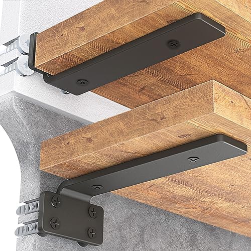 Goovilla Shelf Bracket, Floating Shelf Brackets 4 inch Long, 6 Pack by Goovilla