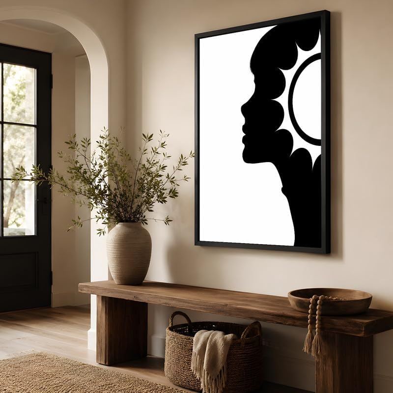 InkFlow Posters Abstract Face Silhouette Canvas Poster - Image 4