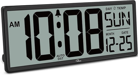 WallarGe 14.5'' Large Digital Wall Clock Battery Operated by WallarGe