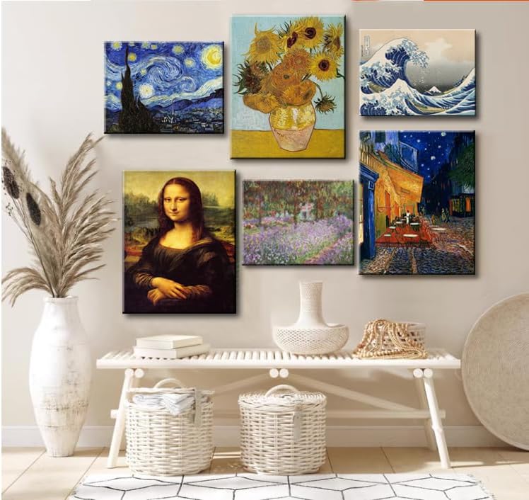 weiyiart Mona Lisa Canvas Art Print Stretched Painting Picture Poster Giclee - Image 6