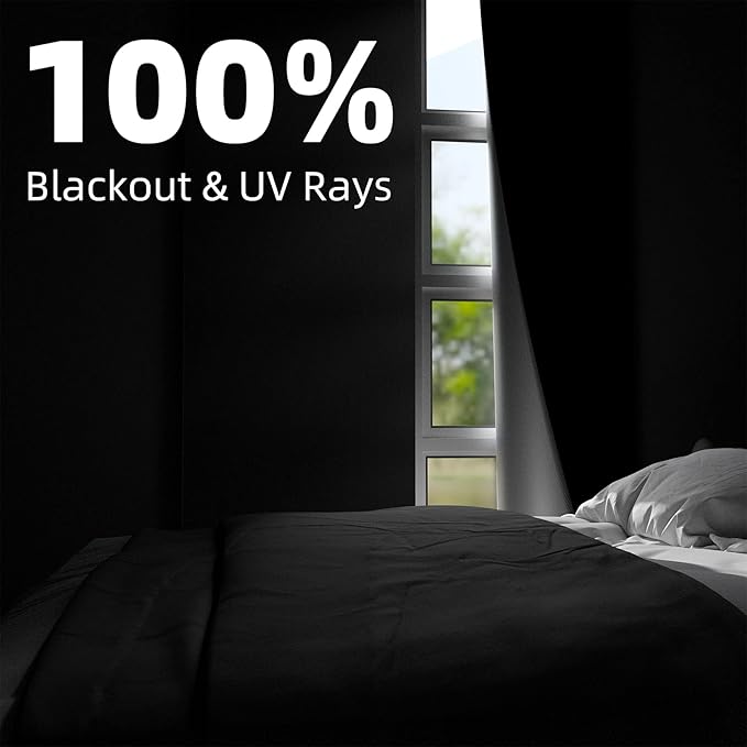 NIGHTON Portable Blackout Curtains 71"×57", Strong Hook and Loop Tape Strips - Image 2