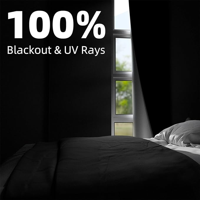 NIGHTON Portable Blackout Curtains 85"×70", Strong Hook and Loop Tape Strips - Image 2