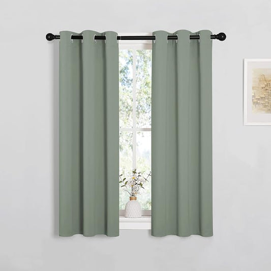 NICETOWN Bedroom Curtain Panels Blackout Draperies, 1 Pair, 29 by 40 inches by NICETOWN