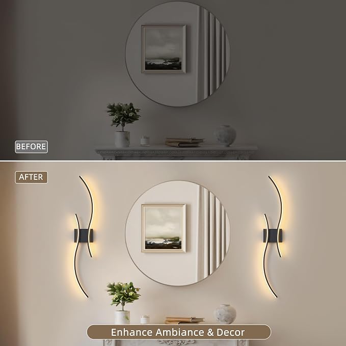 Battery Operated Wall Sconce Set of 2, Dimmable Modern LED Rechargeable Wall - Image 8
