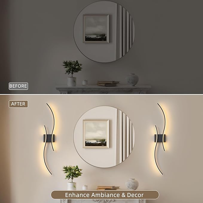 Battery Operated Wall Sconce Set of 2, Dimmable Modern LED Rechargeable Wall - Image 6