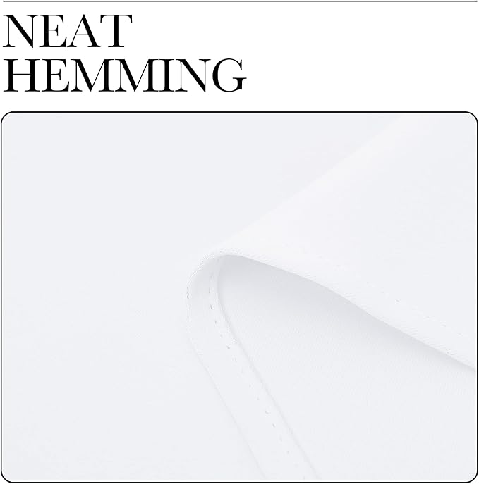 NICETOWN White Window Curtain Panels 50 inch Length, 50% Light Blocking Curtains - Image 8