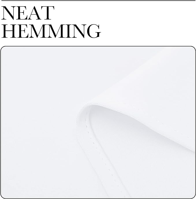 NICETOWN White Samll Window Blackout Curtain Panels, 50% Light Blocking Curtains - Image 8