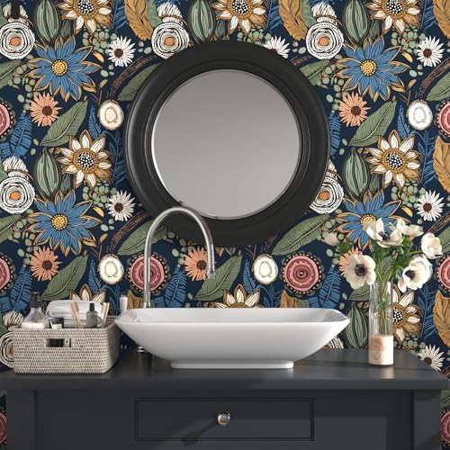 Laatse Boho Wallpaper Peel and Stick 17.5"x787" - Image 4