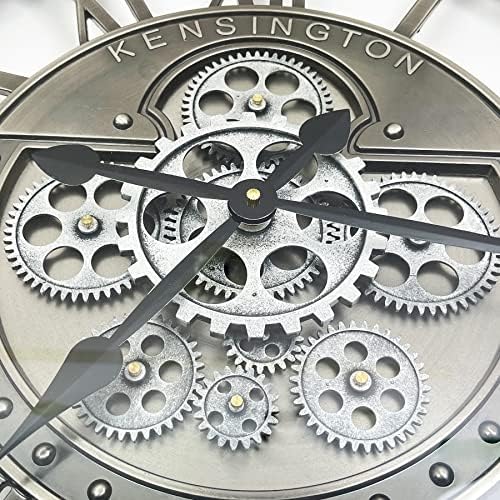 Real Moving Gears Wall Clock Large Modern Metal Clocks - Image 3