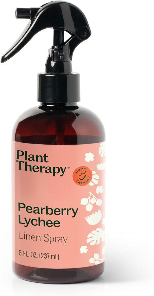Plant Therapy Pearberry Lychee Linen Spray, Bright, Fun & Fruity Scent, Enlivens Your Home Atmosphere, Adds a Touch of Cheer with Each Spritz, Natural Fragrance 8 oz