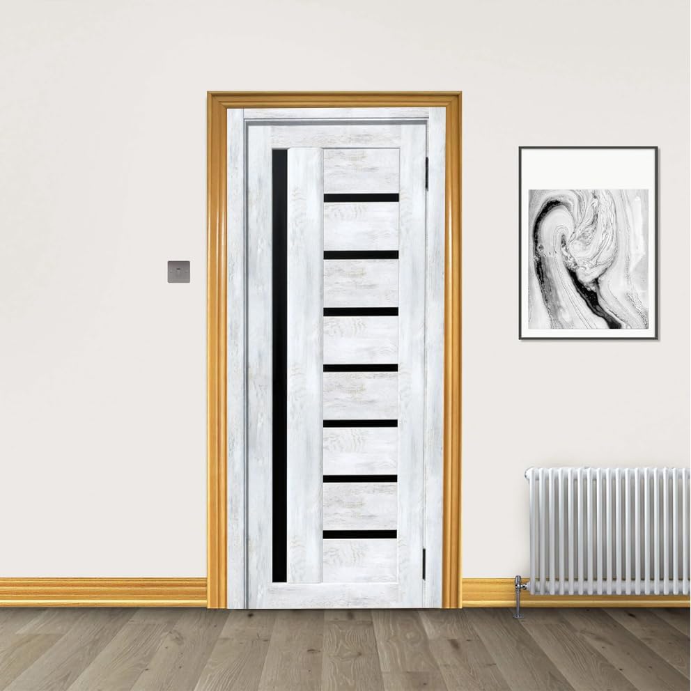 Removable Door Mural Decal, Self-Adhesive Wooden Door Wallpaper, Peel & Stick - Image 3
