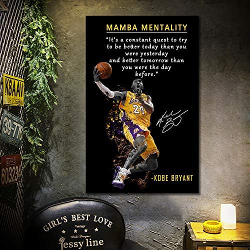 AMART SUN NBA Basketball Player Sports Home Decor • Kobe Bryant Mamba Mentality - Image 2