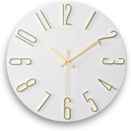 Wall Clock, Silent Clock, Wall Clocks Battery Operated， 12 inch Modern Wall by Fapugh