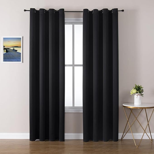 ChrisDowa Blackout Curtains 90 Inches Long 2 Panels Set by ChrisDowa
