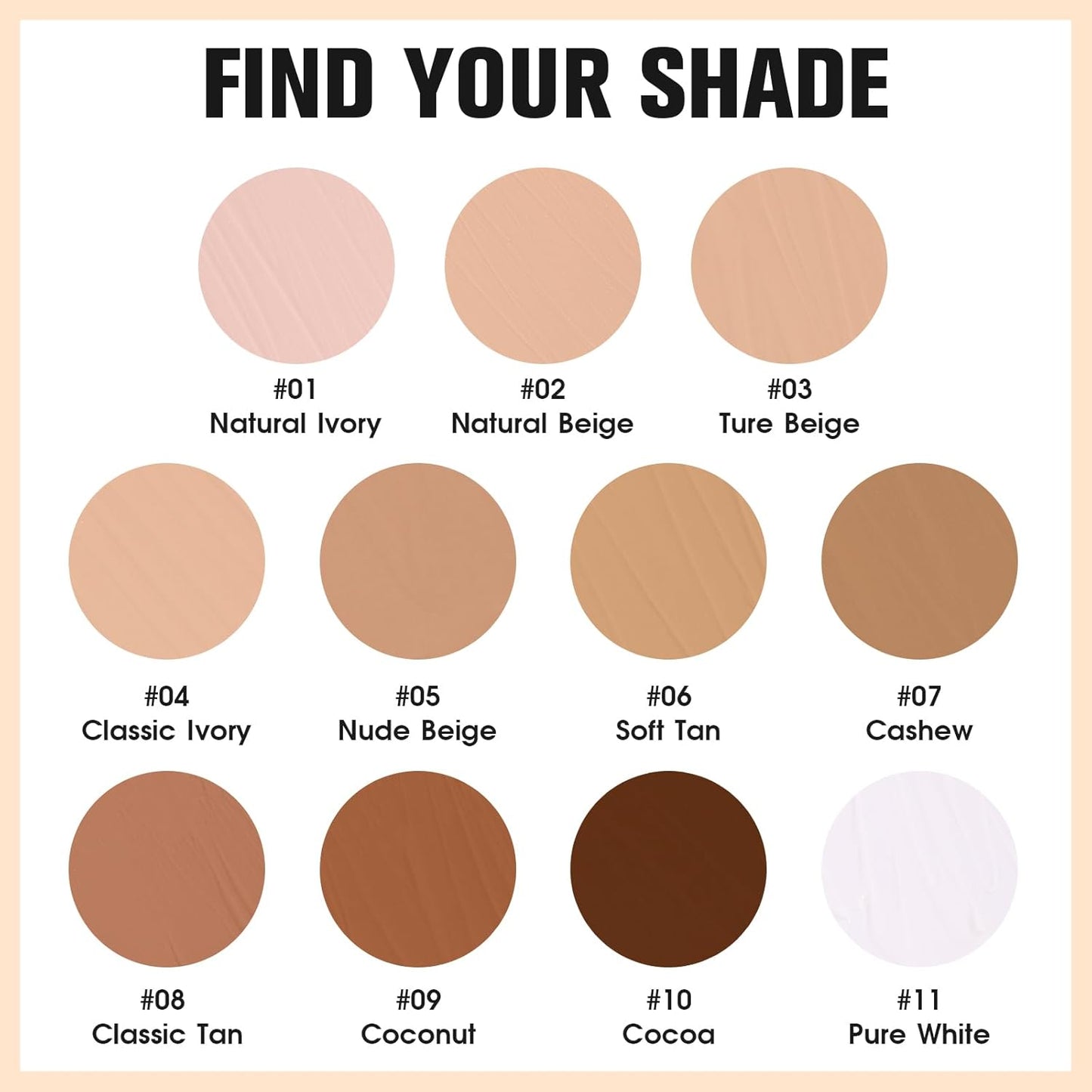UCANBE Matte Liquid Foundation Makeup, Medium to Full Coverage Waterproof Longwear Serum Cream Foundation for Combination & Oily Mature Skin, Lightweight Hydrating & Nourishing, Coconut, 1 fl. oz.