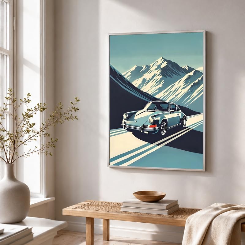 InkFlow Posters Vintage Sports Car Canvas Poster - Image 3