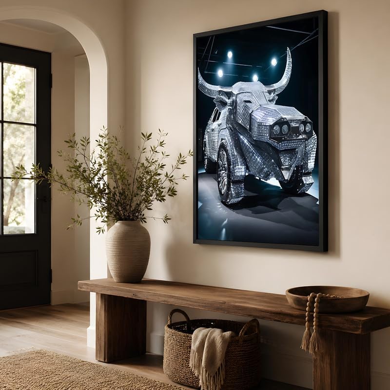 InkFlow Posters Diamond Car Canvas Poster - Image 4