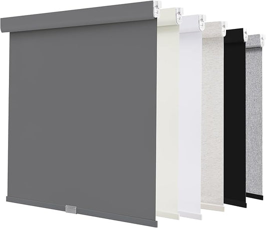 AOSKY No Drill Cordless Blackout Roller Shades by AOSKY