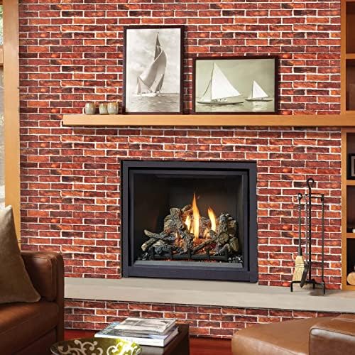 Abyssaly Brick Wallpaper Peel and Stick Red Bricks Wrapping Paper - Image 2