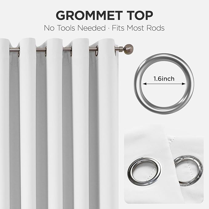 Joydeco Blackout Door Curtain for Doorway Privacy 108 Inches Long, Grommet - Image 9