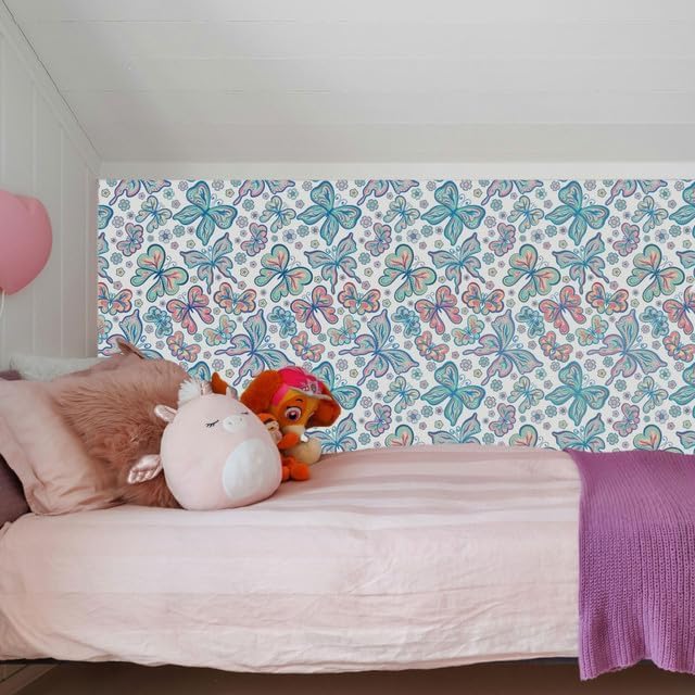 Main Street Peel and Stick Wallpaper Sheets, Bohemian Butterflies - Image 6