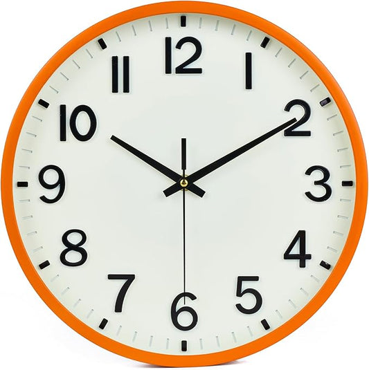 Wall Clocks Battery Operated 12 inch Modern Wall Clock, Silent Non Ticking Wall by Unknown