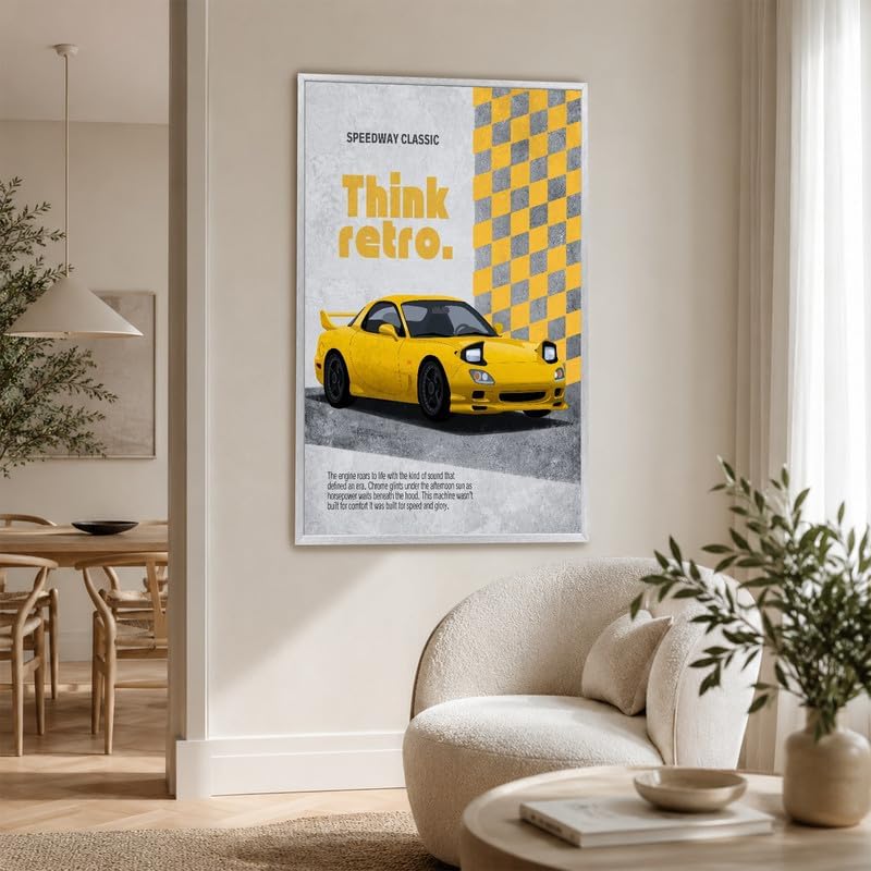 InkFlow Posters Retro Sports Car Canvas Poster - Image 6