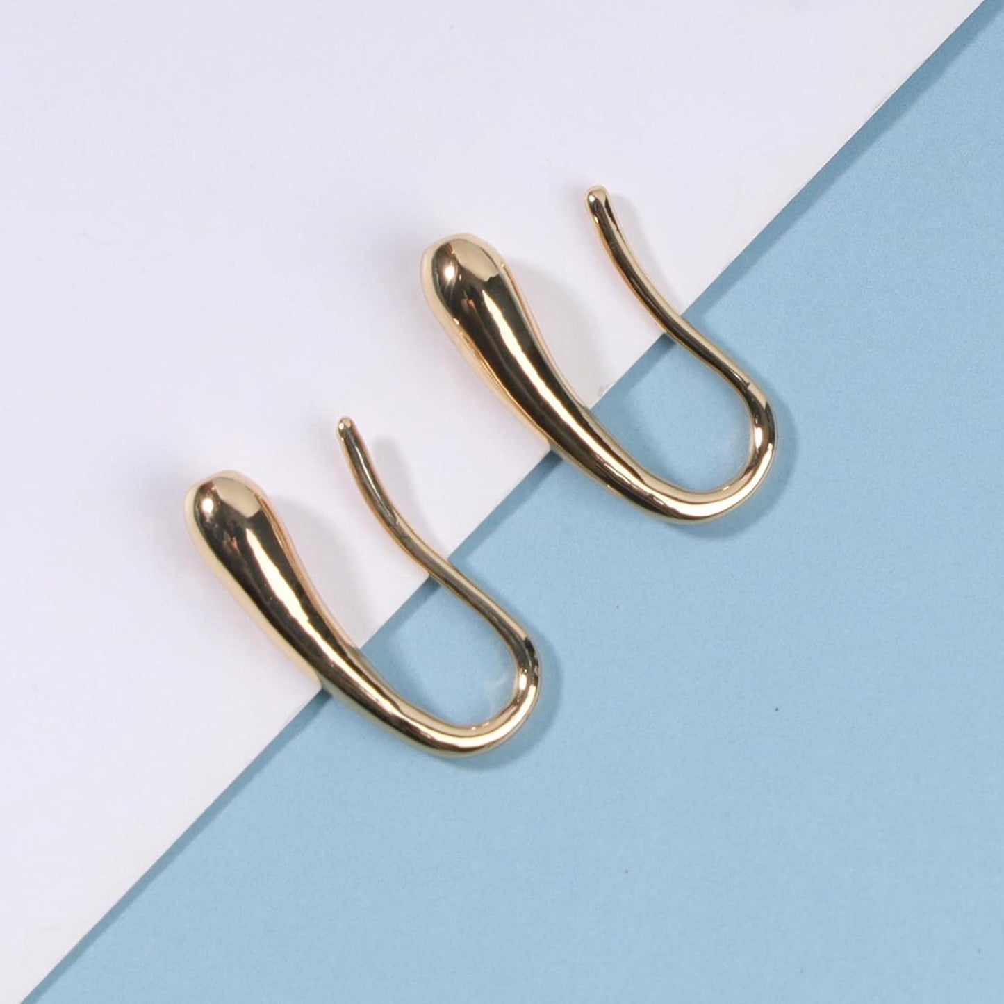 Vintage Water Drop Earrings Gold Teardrop Earrings Tiny Droplet Earrings Minimalist Everyday Earrings Jewelry for Women and Girls