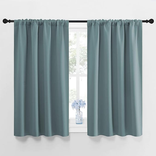 NICETOWN Greyish Blue Blackout Curtains Panels by NICETOWN