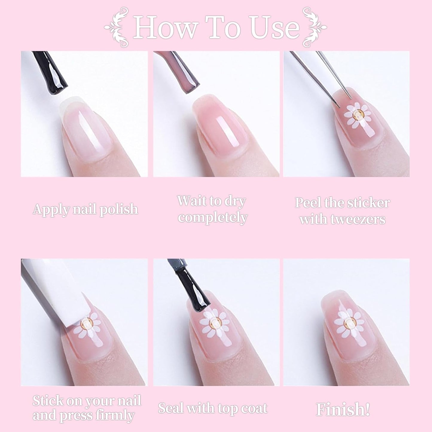 Flower Butterfly Art Stickers 5D Embossed Colorful Plants Garden Nail Stickers, Self-Adhesive Durable Nail Art Decals for Women Girls, Nail Wraps Decoration Manicure for DIY Acrylic Nail Accessories