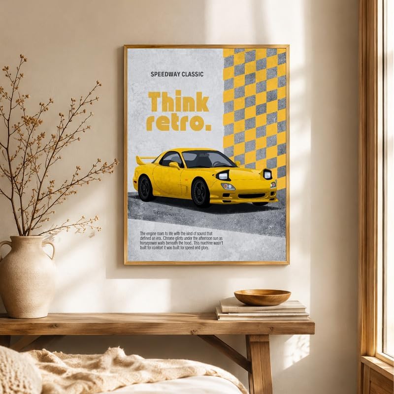 InkFlow Posters Retro Sports Car Canvas Poster - Image 4