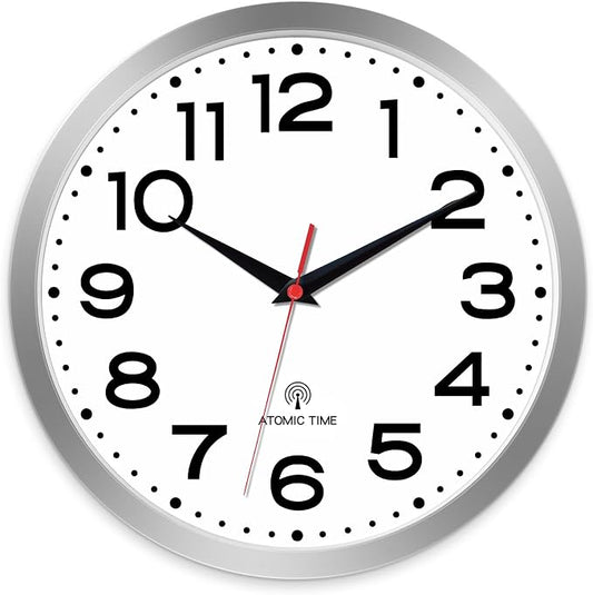 Roymnie Atomic Wall Clock 10 Inch, Modern Clock Battery Operated Classic Analog by Unknown