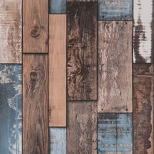 Livelynine Shiplap Peel and Stick Barnwood Wallpaper by Livelynine