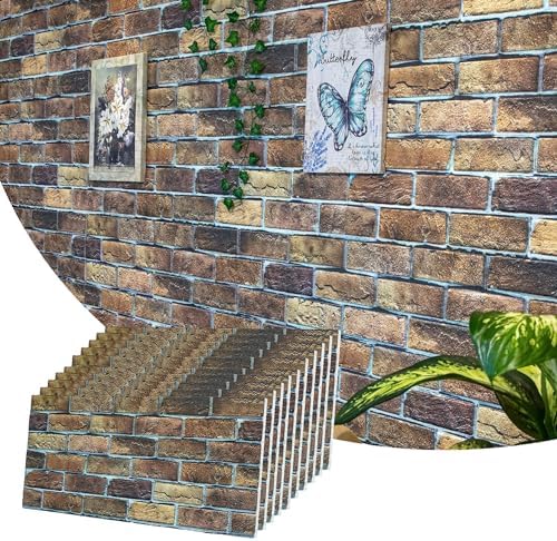 Dundee Deco 3D Wall Panels Faux Brick by DundeeDeco