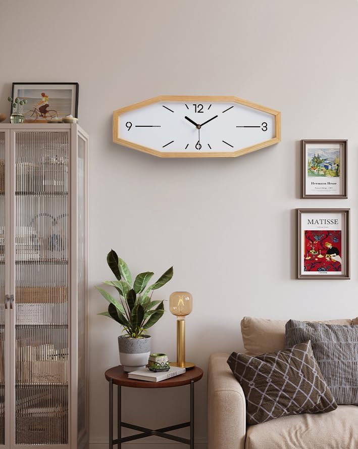 Wooden Retro Wall Clocks, 18 Inches Square Clocks Rectangular Wall Clock - Image 7