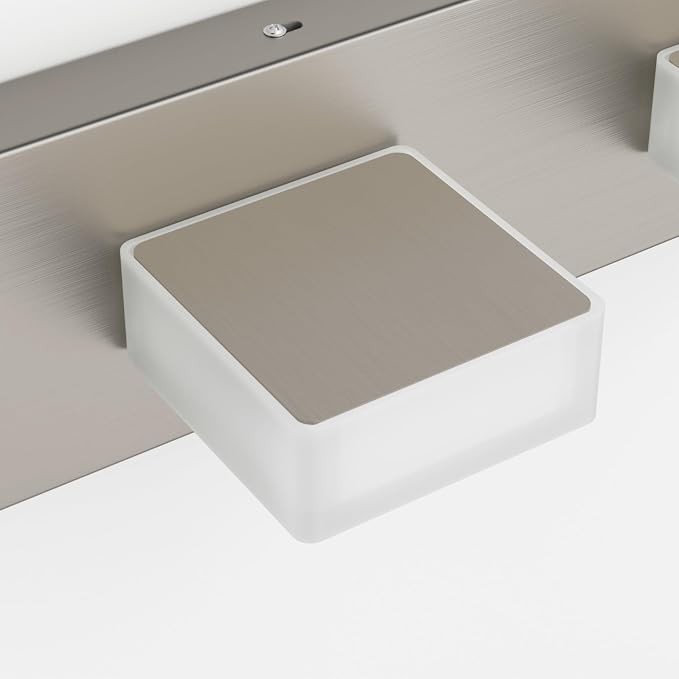 Ralbay Brushed Nickel Bathroom Vanity Light Metal Acrylic Modern LED Bathroom - Image 8