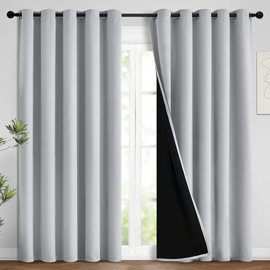 Yakamok 2 Thick Layers 100% Completely Blackout Window Curtains, Thermal by Yakamok