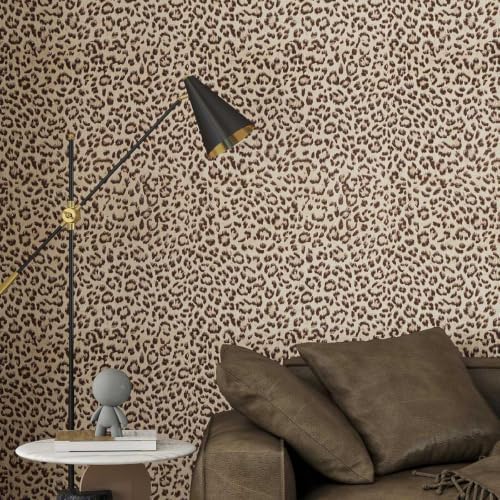 Leopard Print Wallpaper, Cheetah Peel and Stick Contact Paper 17"X120" by ArthomeWALLDECOR