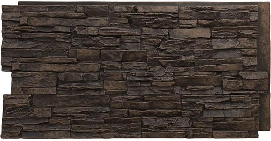 EverStone Canyon Ridge Faux Stone Panel, 45 3/4"W x 24 1/2"H x 1 1/4"D by EkenaMillwork