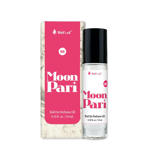 Well's Oil Roll-On Perfume Oil (Moon Pari) | Floral Notes | Long-Lasting | Paraben-Free | 0.33 Fl Oz / 10 ml
