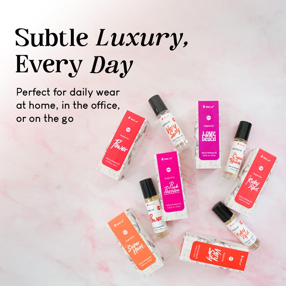 Well's Oil Roll-On Perfume Oil (Queen) | Fruity & Musk Notes | Long-Lasting | Paraben-Free | 0.33 Fl Oz / 10 ml