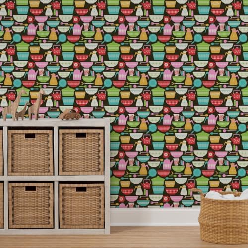 Spoonflower Vintage Kitchen Peel and Stick Removable Wallpaper - Image 7