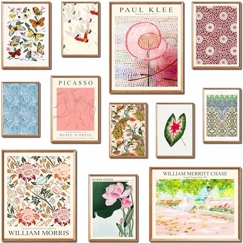 LANCHI95 12 Pcs Unframed Eclectic Museum Gallery Art by LANCHI95