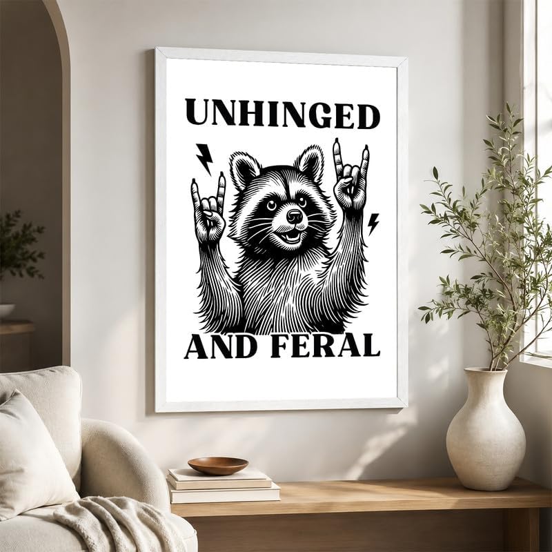 InkFlow Posters Feral Raccoon Fun Canvas Poster - Image 6